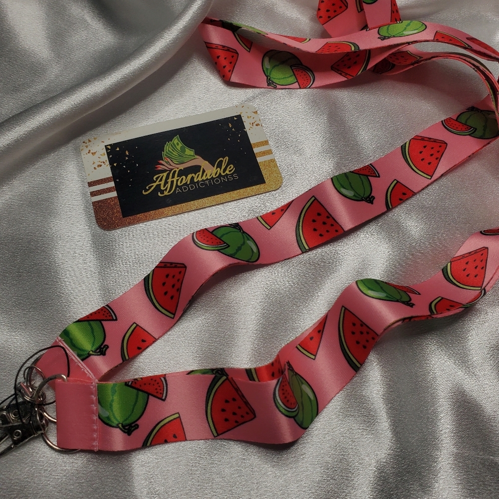 Watermelon Print Lanyard